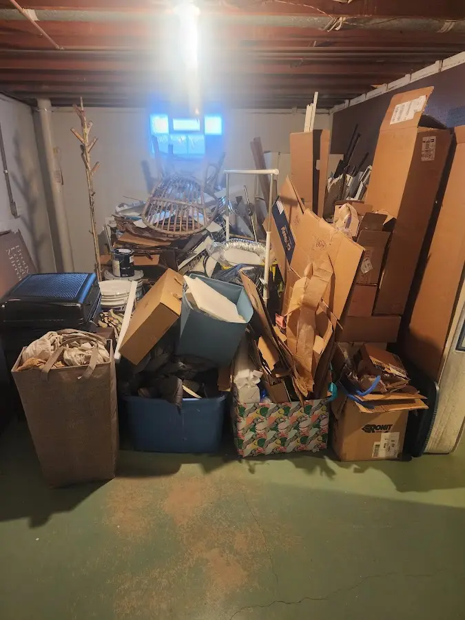 Roll-off dumpster container at job site for Concrete Dumpster Rental in Palermo